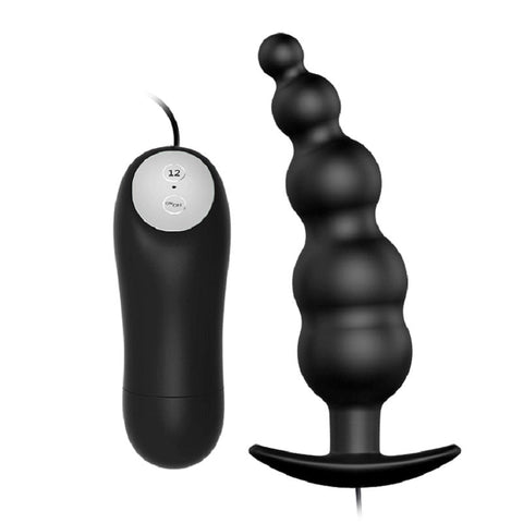 Baile Pretty Love Curved Beads Anal Vibrator 12 Vibration Modes - Butt Plugs