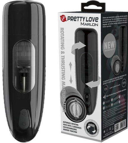 Pretty Love Marlon Rotating and Thrusting Sexy Talk Stroker - Masturbators and Strokers