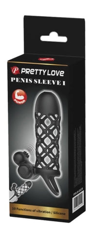 Baile Pretty Love Penis Sleeve 1 with 10 Speed Vibrating Stimulator - Pumps, Extenders and Sleeves