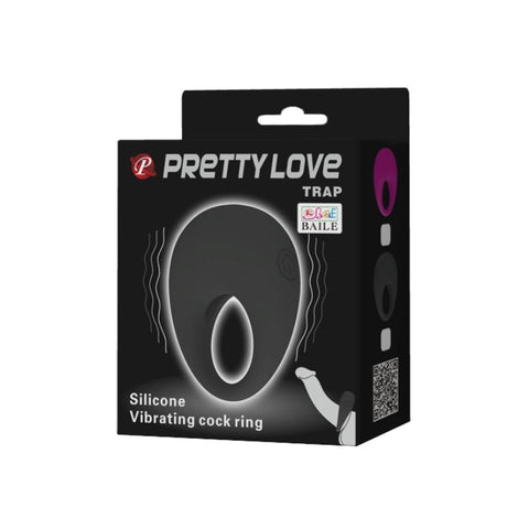 Baile Pretty Love Trap Cock Ring with 12 Vibration Modes - Vibrating Cock Rings