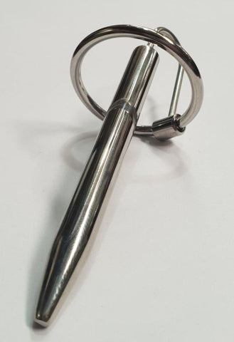 Hells Couture Prince Albert Penis Wand With Glans Ring Medical Grade Steel - Penis Plugs
