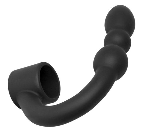 XR Brands Prostatic Play Excursion Ring with Flexible Beaded Anal Arm - Prostate Toys