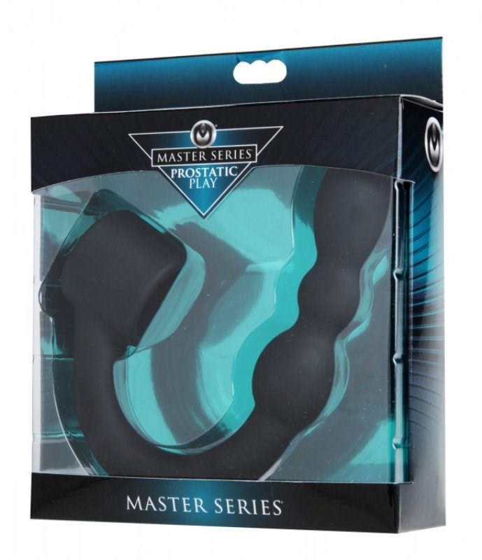 Prostatic Play Excursion Ring with Flexible Beaded Anal Arm - - Prostate Toys