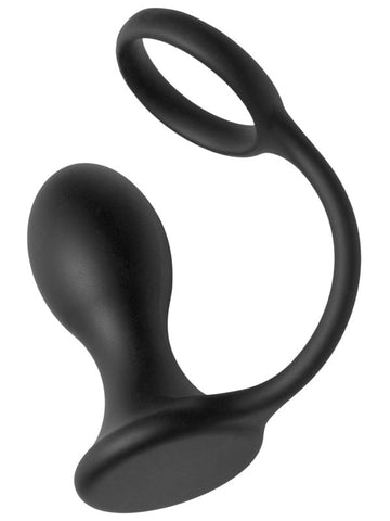 XR Brands Prostatic Play Rover Silicone C ring and Prostate Stim Dual Action - Cock Rings