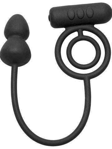 XR Brands Prostatic Play Voyager I Vibrating Cock Ring and Anal Stim - Cock Rings