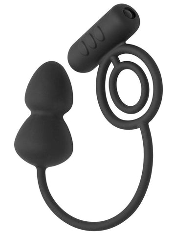 Prostatic Play Voyager II Vibrating Cock Ring and Anal Stim Dual Pleasure - Cock Rings