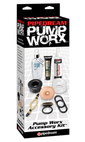 Pump Worx Male Sex Toys Accessory Kit with Enhancement Rings - Pumps, Extenders and Sleeves