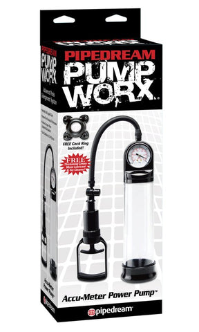 Pump Worx Accu-Meter Power Mens Penis Pump - Pumps, Extenders and Sleeves