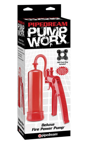 Pump Worx Deluxe Fire Penis Enlargement Pump with Quick Release Valve - Pumps, Extenders and Sleeves