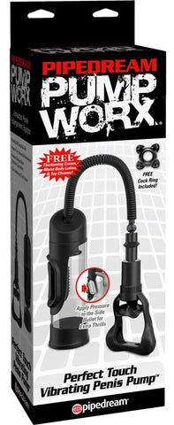 Pump Worx Perfect Touch Vibrating Penis Pump with Dual Action Technology - Pumps, Extenders and Sleeves