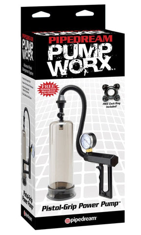 Pump Worx Pistol Grip Power Male Penis Pump - Pumps, Extenders and Sleeves