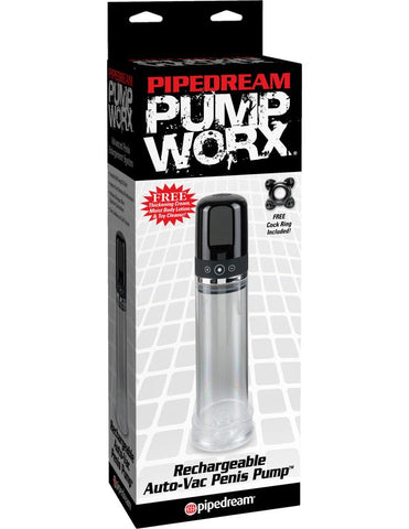 Pipedream Pump Worx Rechargeable Auto Vac Penis Pump with Auto Suction - Pumps, Extenders and Sleeves