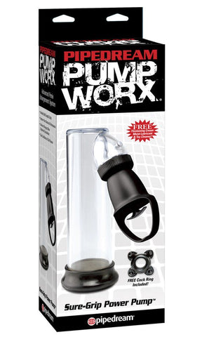 Pipedream Products Pump Worx Sure Grip Penis Enlargement Power Pump - Pumps, Extenders and Sleeves