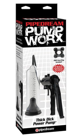 Pipedream Products Pump Worx Thick Dick Enlargement Power Pump Manual Suction - Pumps, Extenders and Sleeves