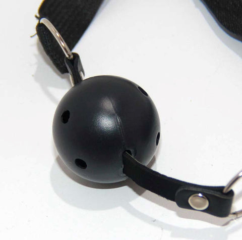 BDStyle Quick Buckle Ball Gag with Quick Release Safety Buckle - Male Chastity