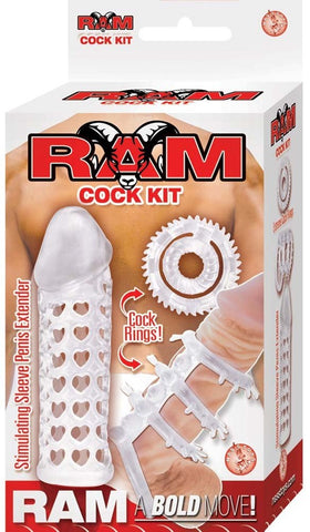 Nasstoys Ram Cock Kit Clear Three Piece Enhancement System - Pumps, Extenders and Sleeves