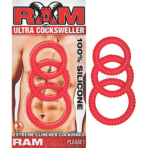 Nasstoys Ram Ultra Cocksweller Silicone Cock Ring Set - Cock Rings