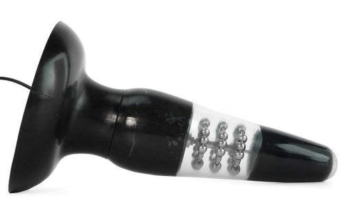 Nasstoys Ram Up and Down Anal Satisfier Black Moving Bead Butt Plug - Butt Plugs