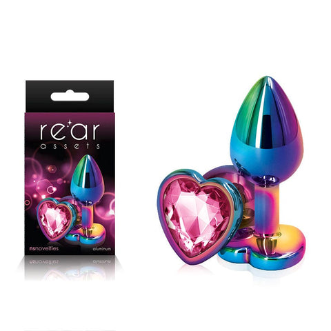 NS Novelties Rear Assets Vibrant Aluminum Pleasure Heart Shaped Butt Plug - Butt Plugs