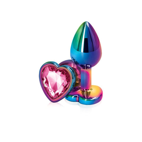 NS Novelties Rear Assets Vibrant Aluminum Pleasure Heart Shaped Butt Plug - Butt Plugs