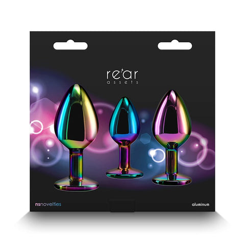 Rear Assets Trainer Kit - Multicolour Rainbow Heart Edition - Butt Plugs