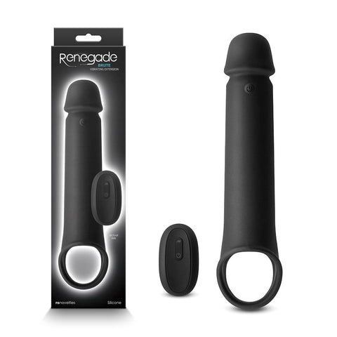 NS Novelties Renegade Brute Rechargeable Silicone Extender with Vibrator - Pumps, Extenders and Sleeves