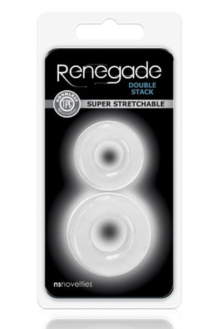 NS Novelties Renegade Double Stack Stackable Cock Rings - Cock Ring Sets