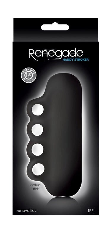 Renegade Handy Stroker Black Sex Performance Ring - - Masturbators and Strokers