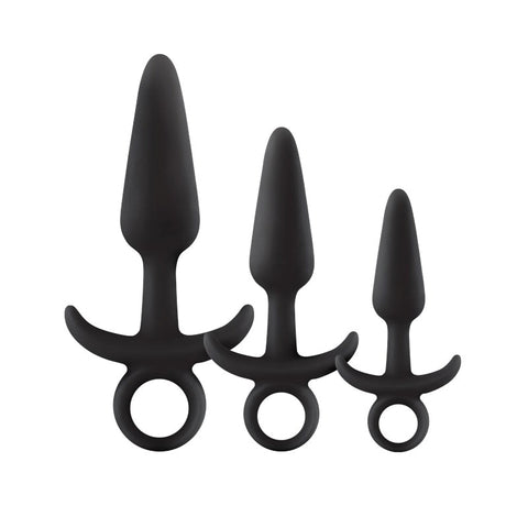 NS Novelties Renegade Mens Tool Kit Black Three Graduated Butt Plugs - Butt Plugs