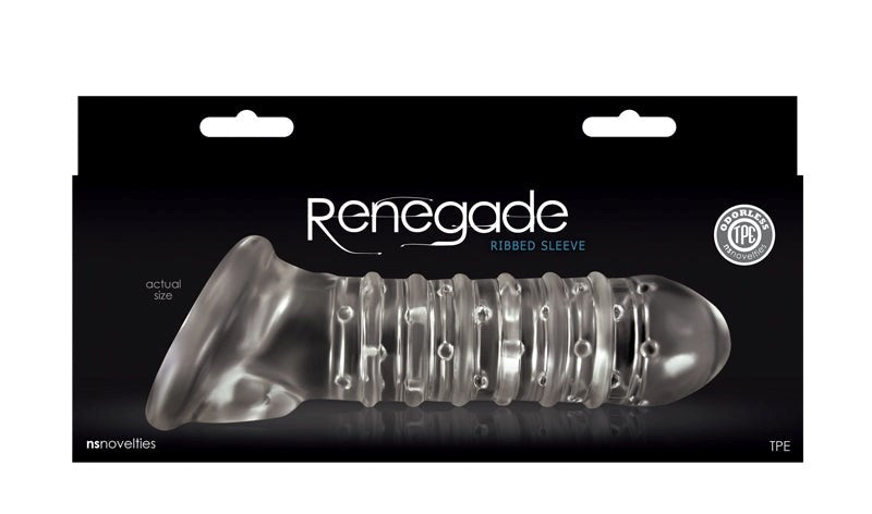 Renegade Ribbed Extension Clear - - Pumps, Extenders and Sleeves