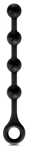 NS Novelties Renegade Soft Balls JR Black Anal Beads for Graduated Pleasure - Butt Plugs