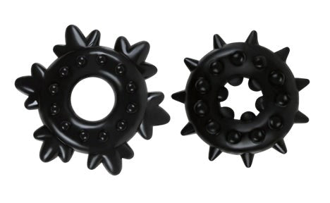 NS Novelties Renegade Spike Rings Cock Ring Set with Textured Spikes - Cock Rings