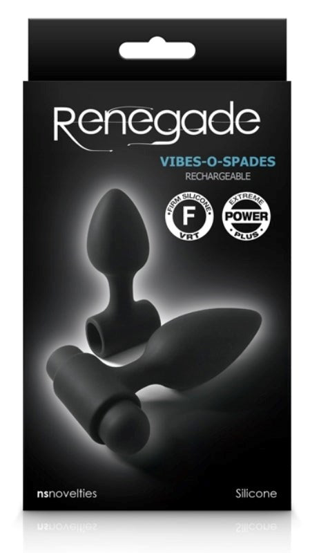 Renegade Vibes-O-Spades Vibrating Butt Plug - - Butt Plugs