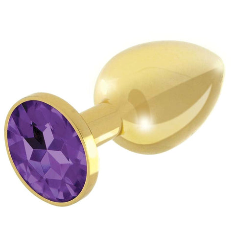 Rianne S Booty Plug Luxury Set Gold Plated Steel with Jeweled Base - Butt Plugs