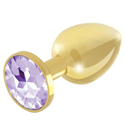 Rianne S Booty Plug Luxury Set Gold Plated Steel with Jeweled Base - Butt Plugs