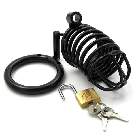 Ridem Tiger Black Male Chastity Device Lightweight ABS Plastic Construction - Male Chastity