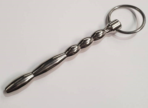 Hells Couture Ripleys Stainless Steel Penis Plug with Waved Design - Penis Plugs