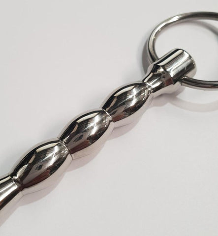 Hells Couture Ripleys Stainless Steel Penis Plug with Waved Design - Penis Plugs