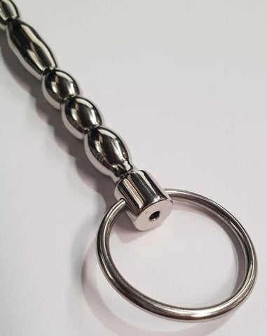 Hells Couture Ripleys Stainless Steel Penis Plug with Waved Design - Penis Plugs