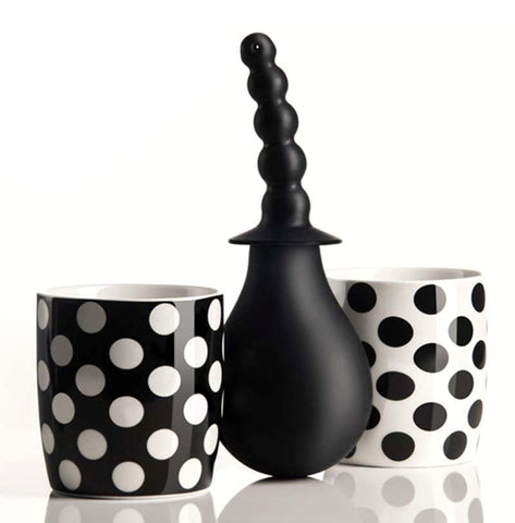 BDStyle Rippled Silicone Douche for Anal Hygiene and Stimulation - Enemas and Douches