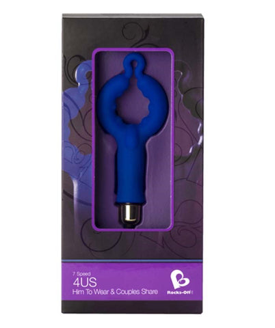 Rocks Off 4US Cock Ring 7 Speed Edge Play Ready with Removable Bullet - Cock Rings