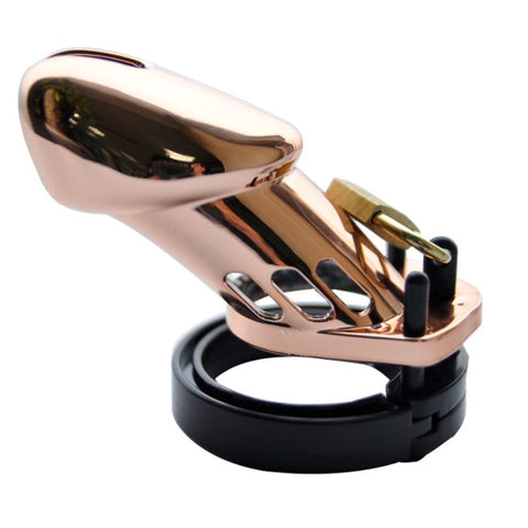 BDStyle Rose Gold Male Chastity Cage with Locking Key System - Male Chastity