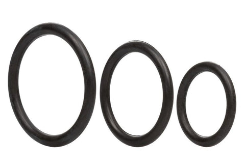 CalExotics 3 Piece Stretchy Rubber Cock Ring Set - Stretchy Cock Rings