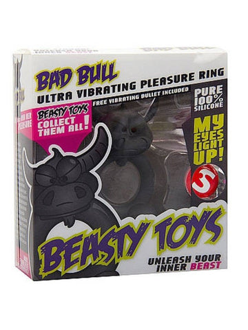 Shots Toys Silky Smooth Bliss S Line Beasty Toys Bad Bull Vibrating Ring - Cock Rings