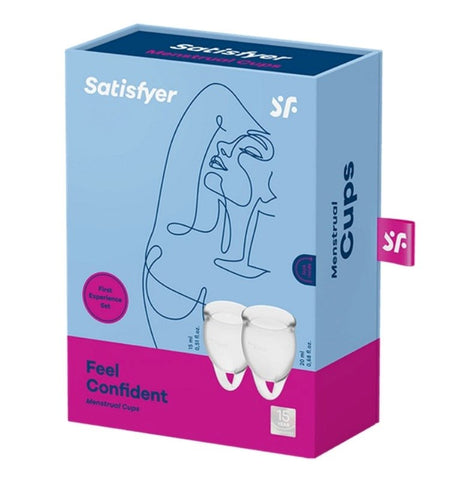 Satisfyer Feel Confident Silicone Menstrual Cups Medical Grade Period Care - Condoms
