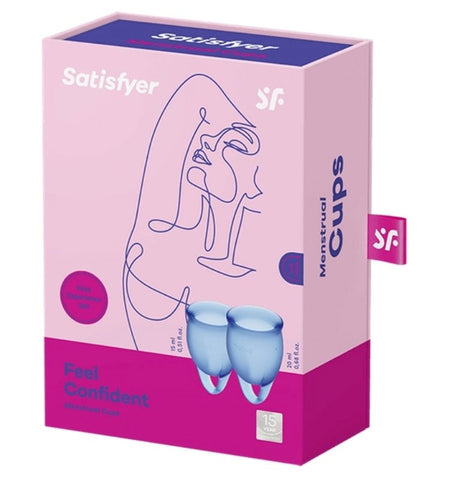 Satisfyer Feel Confident Silicone Menstrual Cups Medical Grade Period Care - Condoms
