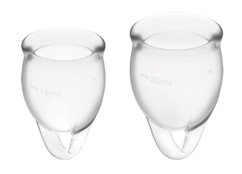 Satisfyer Feel Confident Silicone Menstrual Cups Medical Grade Period Care - Condoms