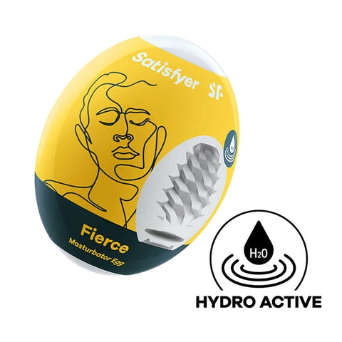 Satisfyer Fierce Travel Friendly Male Masturbator Egg with Vibrations - Masturbators and Strokers
