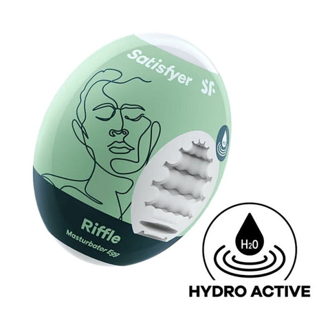 Satisfyer Riffle Mens Pleasure Masturbator Egg Textured Stimulation - Masturbators and Strokers