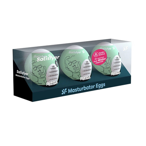 Satisfyer Riffle 3 Piece Mens Masturbator Eggs - Masturbators and Strokers